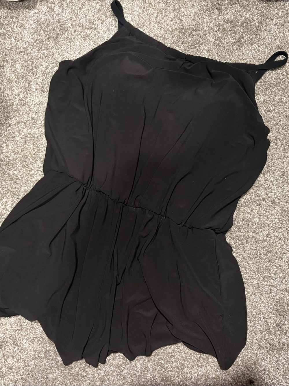 Aqua Green Black Romper Swimsuit